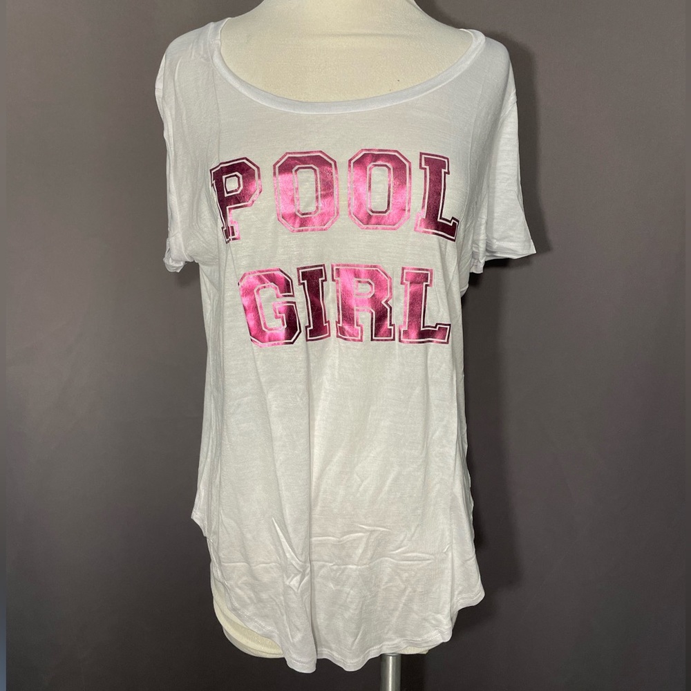 NWOT white “pool girl” t shirt